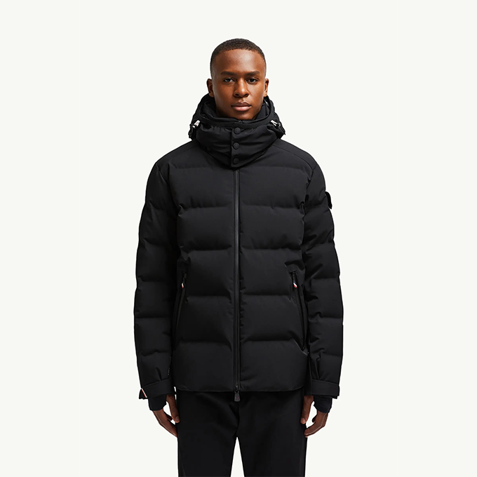 moncler montgetech hooded short down jacket